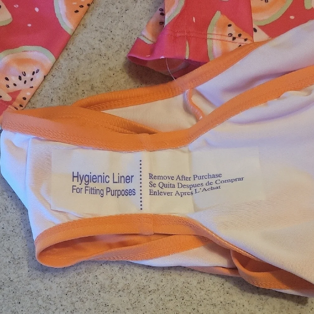Gymboree Pink and Orange Watermelon Rashguard & Bottoms (NWOT) SIZE 10/12